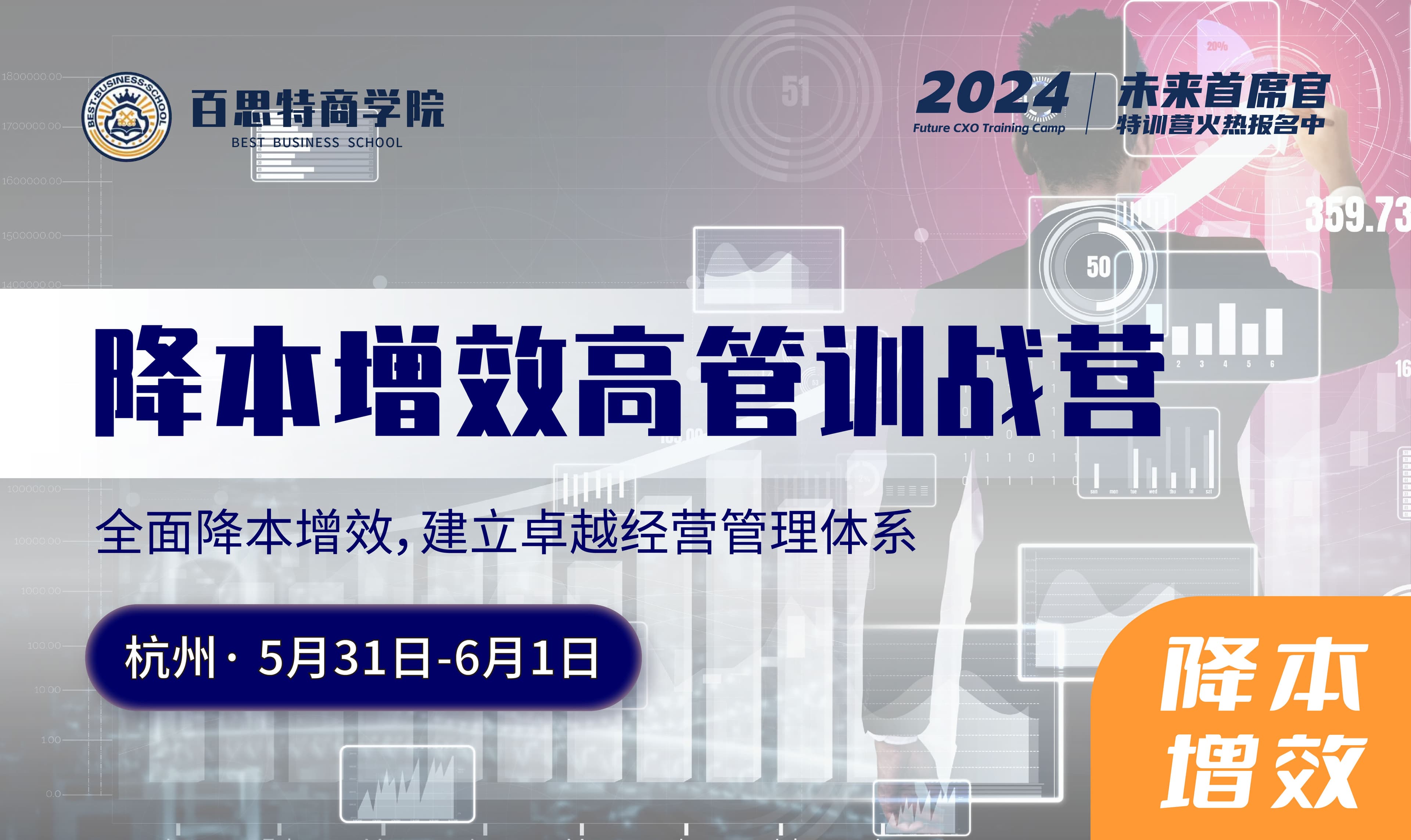 降本增效高管训战营报名开启! 全面降本增效,建立卓越经营管理体系(5.31-6.1 杭州站)