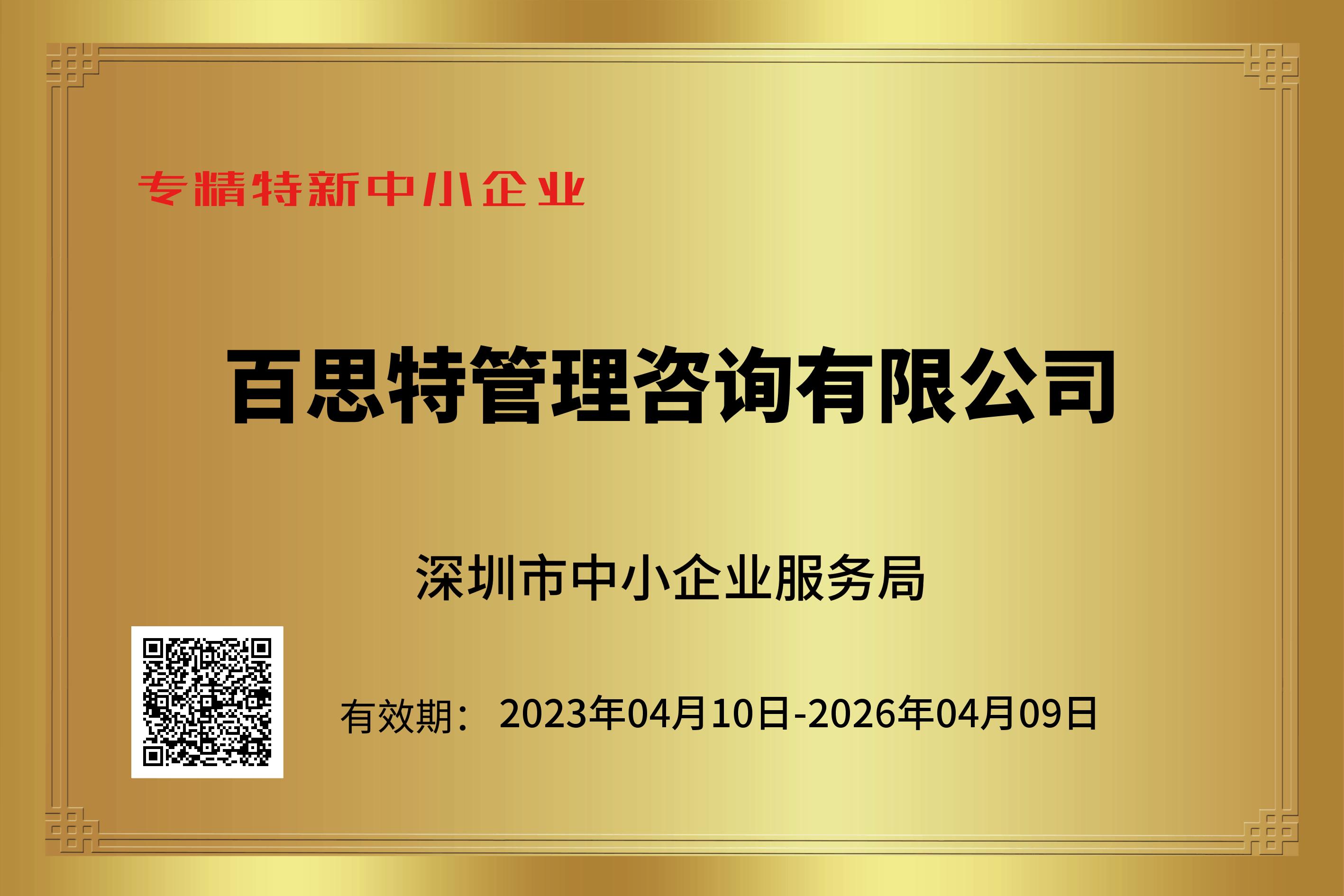 深圳市专精特新中小企业